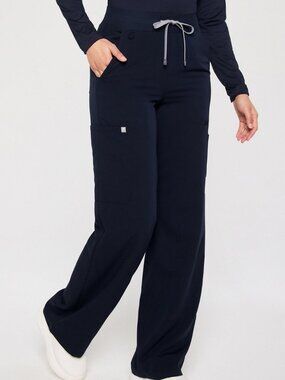 FABLETICS Women's Navy Blue Wide Leg Scrub Pants - Medium / Tall - NWOT NEW